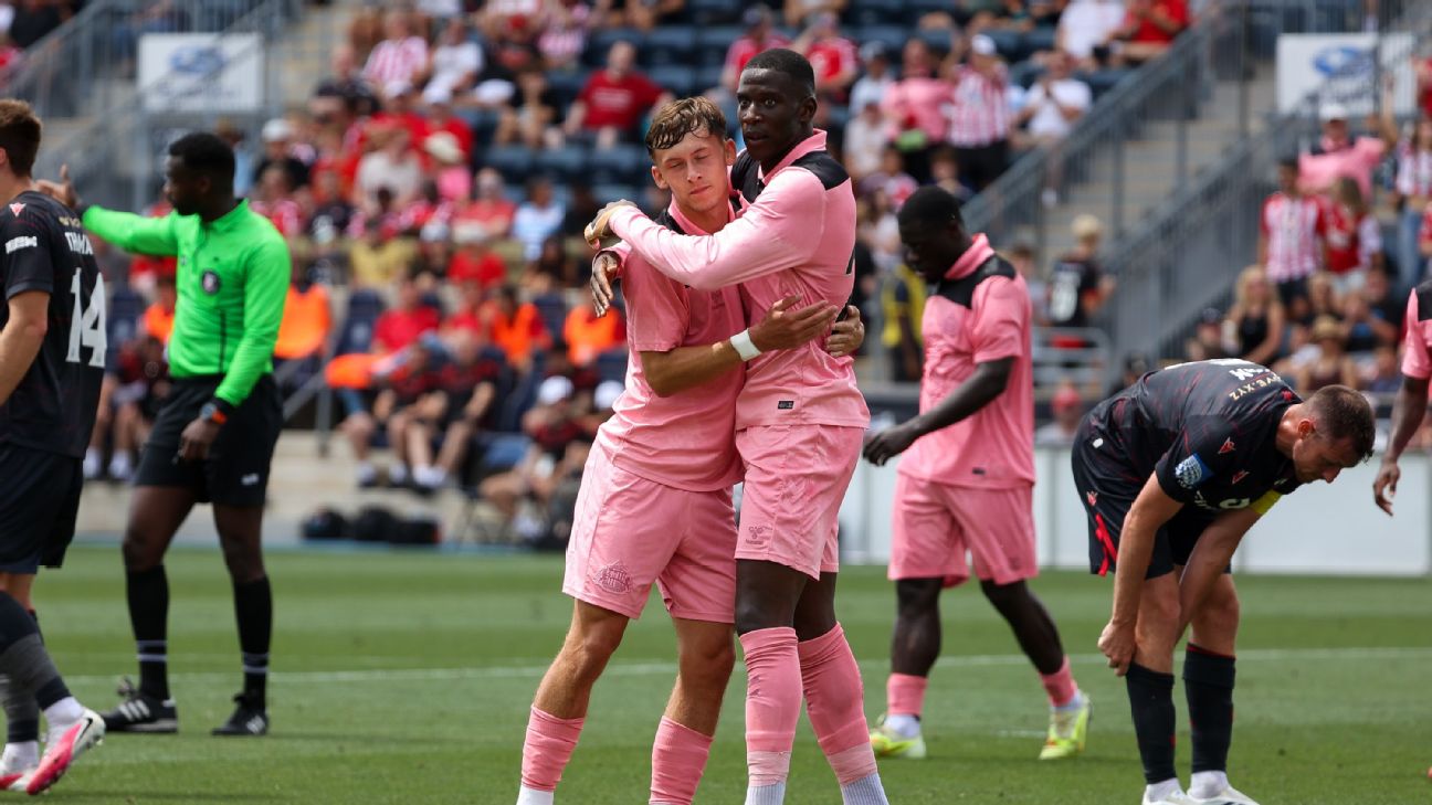 雷克瑟姆费城0比1不敌桑德兰,季前赛以连败收官